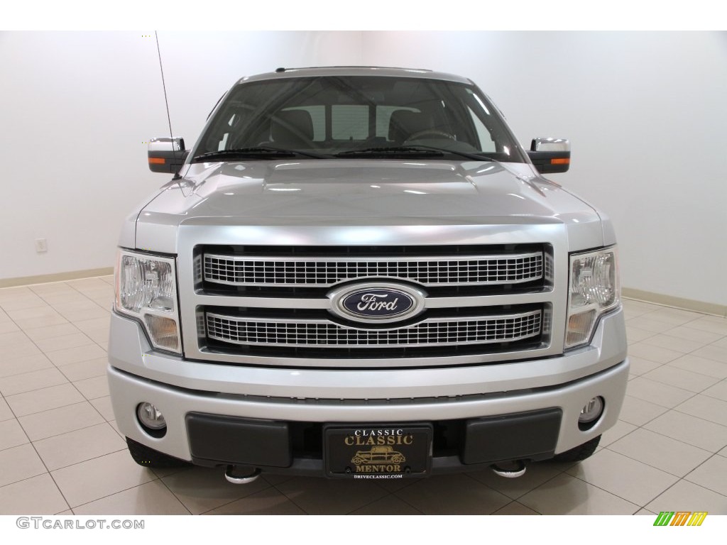 2010 F150 Platinum SuperCrew 4x4 - Ingot Silver Metallic / Sienna Brown Leather/Black photo #2