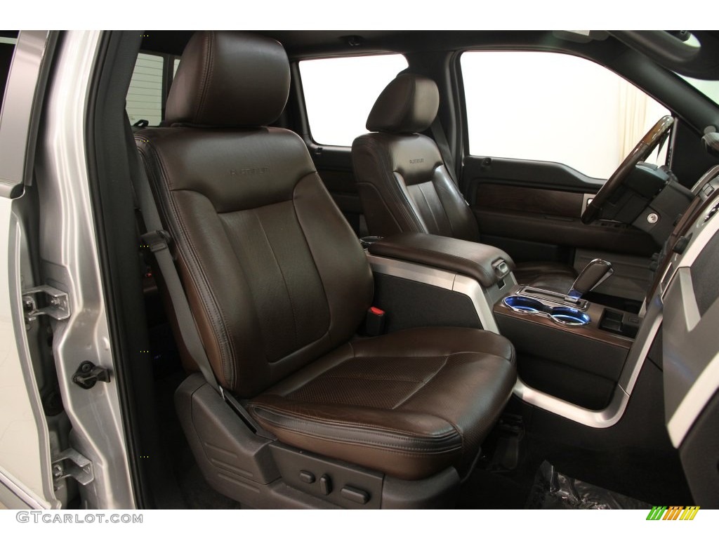 2010 F150 Platinum SuperCrew 4x4 - Ingot Silver Metallic / Sienna Brown Leather/Black photo #19