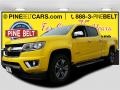 2015 Rally Yellow Chevrolet Colorado LT Crew Cab  photo #1