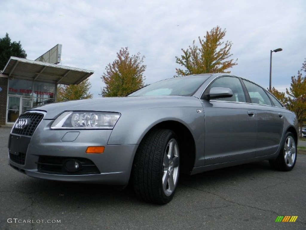 2008 A6 3.2 quattro Sedan - Quartz Grey Metallic / Amaretto photo #6