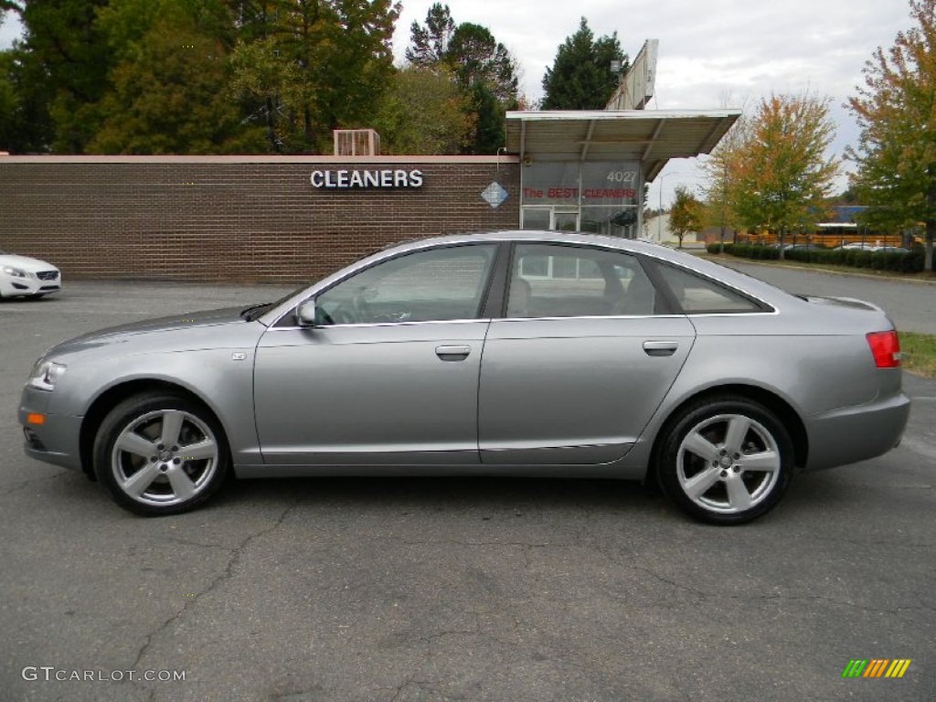 2008 A6 3.2 quattro Sedan - Quartz Grey Metallic / Amaretto photo #7