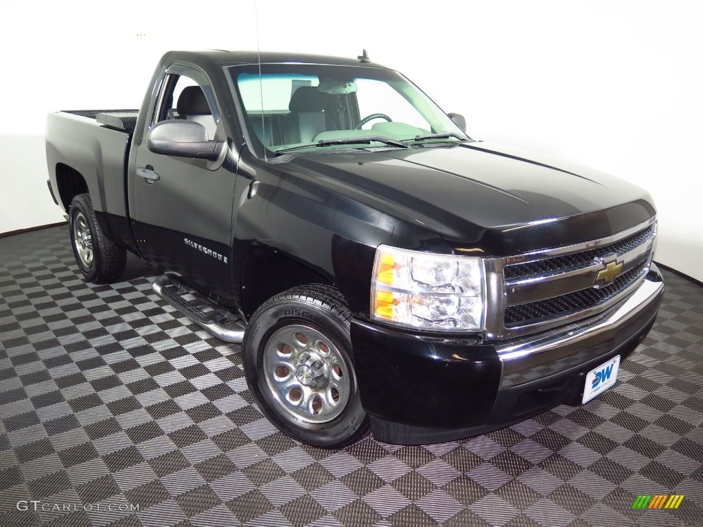 2008 Silverado 1500 Work Truck Regular Cab - Black / Dark Titanium photo #2