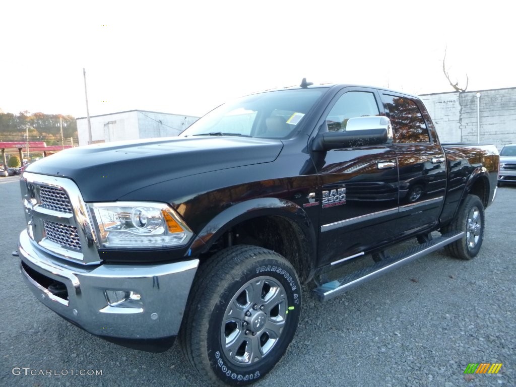 Brilliant Black Crystal Pearl 2016 Ram 2500 Laramie Crew Cab 4x4 Exterior Photo #108403879