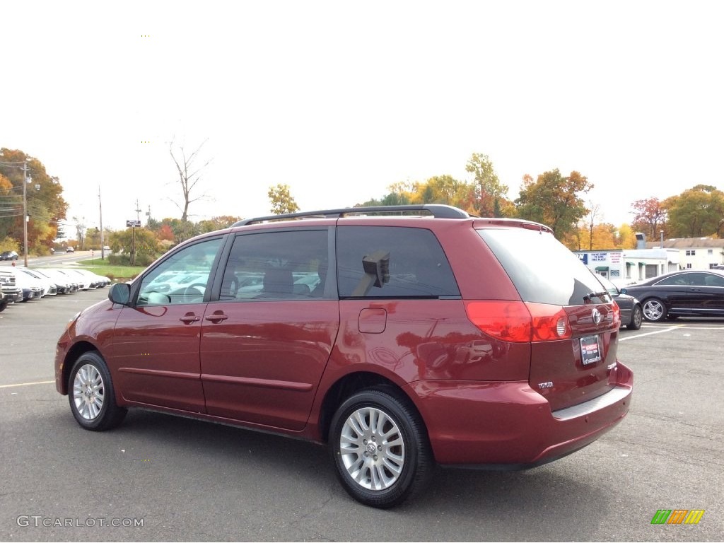 2008 Sienna LE AWD - Salsa Red Pearl / Stone photo #6