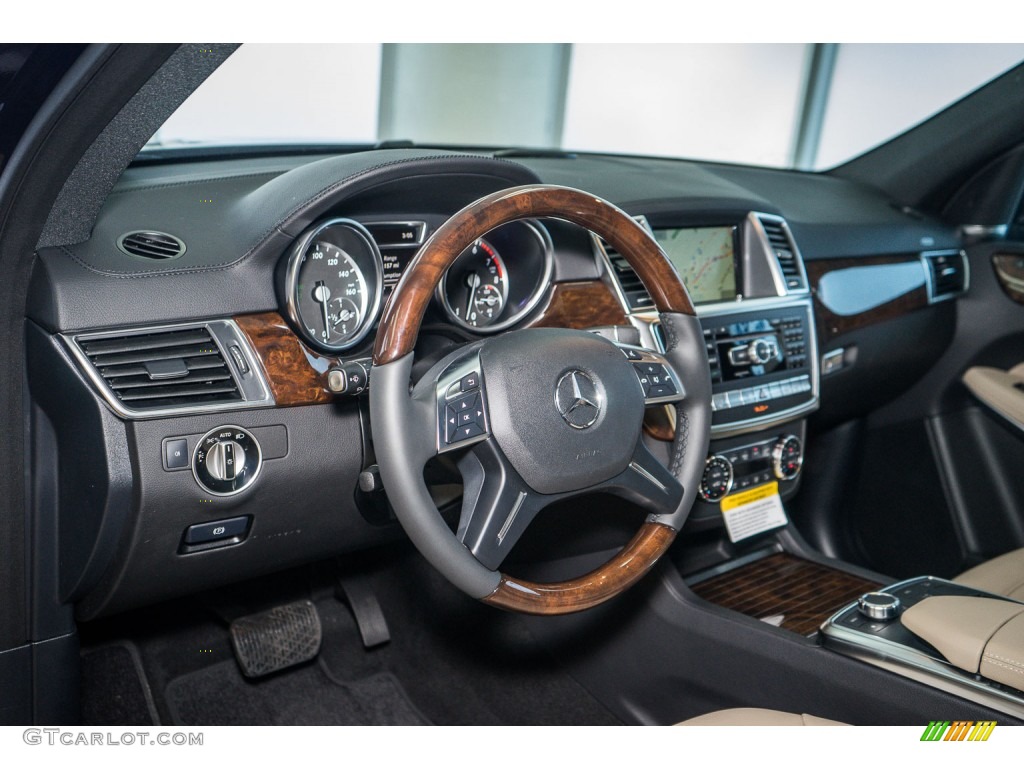 Almond Beige/Black Interior 2016 Mercedes-Benz GL 550 4Matic Photo #108407964