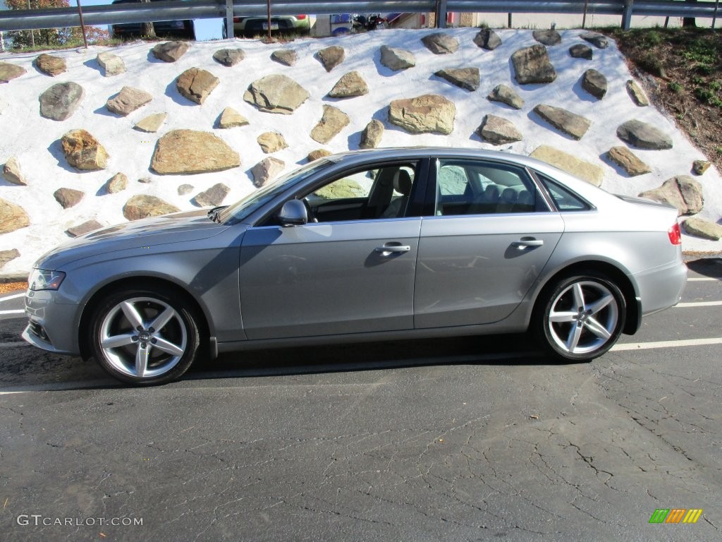 2009 A4 3.2 quattro Sedan - Quartz Grey Metallic / Light Grey photo #2