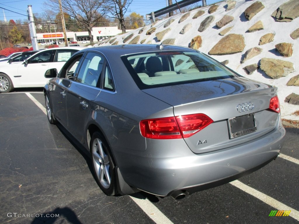 2009 A4 3.2 quattro Sedan - Quartz Grey Metallic / Light Grey photo #4