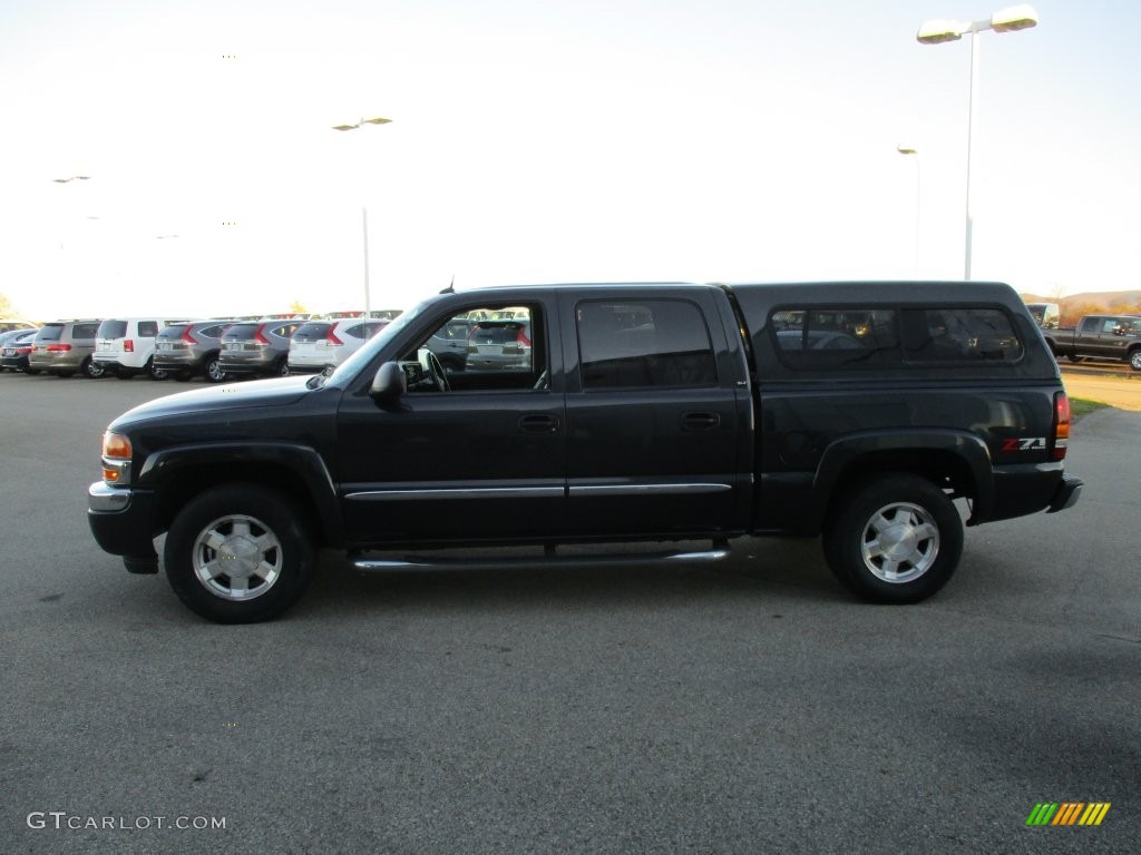 2005 Sierra 1500 SLT Crew Cab 4x4 - Onyx Black / Dark Pewter photo #4