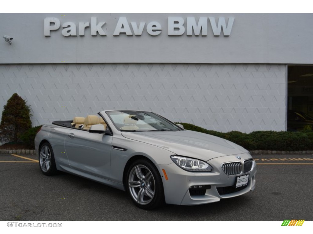 2015 6 Series 650i xDrive Convertible - BMW Individual Moonstone Metallic / BMW Individual Champagne Full Merino Leather photo #2