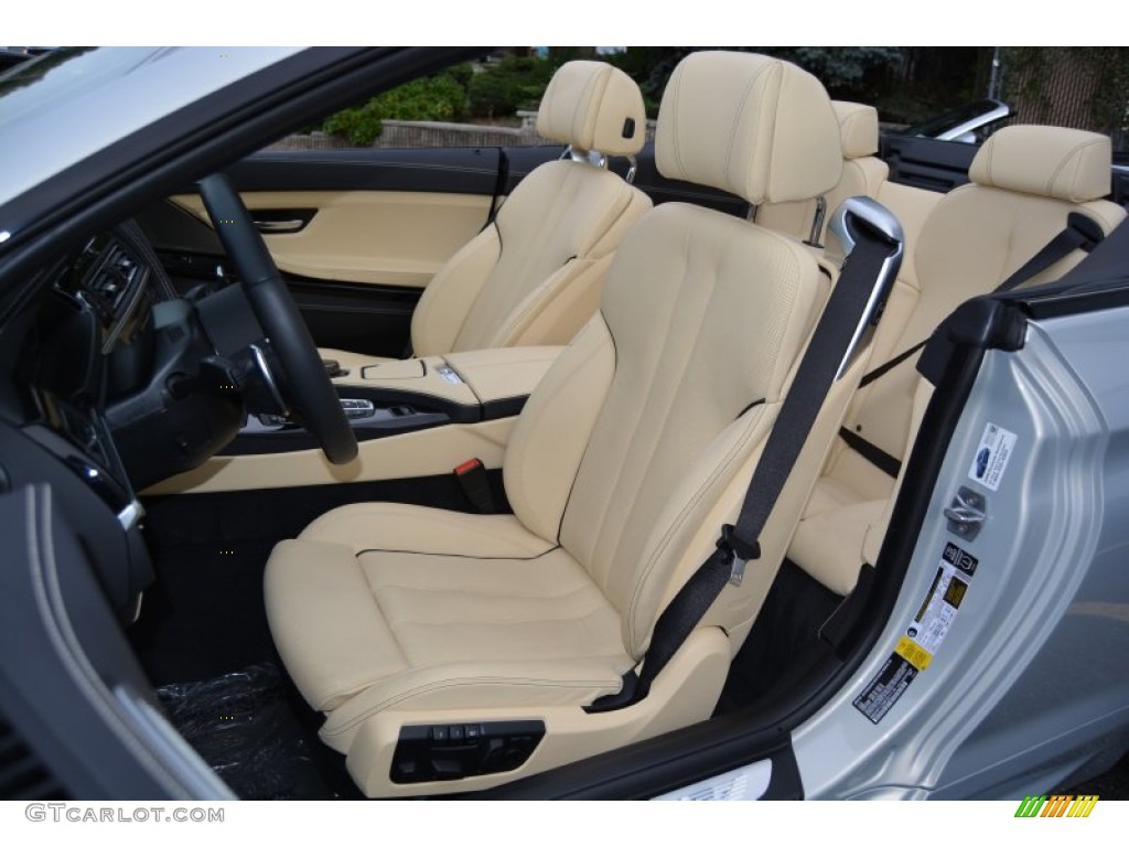 BMW Individual Champagne Full Merino Leather Interior 2015 BMW 6 Series 650i xDrive Convertible Photo #108410154