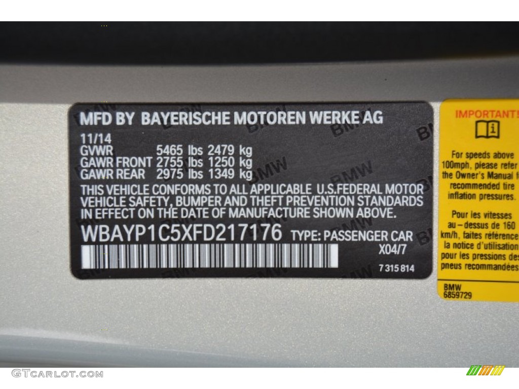 2015 6 Series Color Code X04 for BMW Individual Moonstone Metallic Photo #108410610