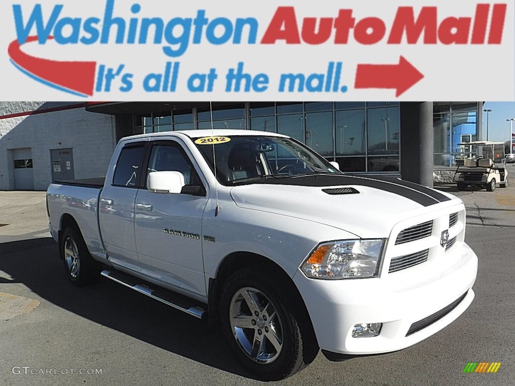 2012 Ram 1500 Sport Quad Cab 4x4 - Bright White / Dark Slate Gray photo #1