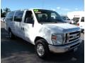 Oxford White 2010 Ford E Series Van E350 XLT Passenger Extended