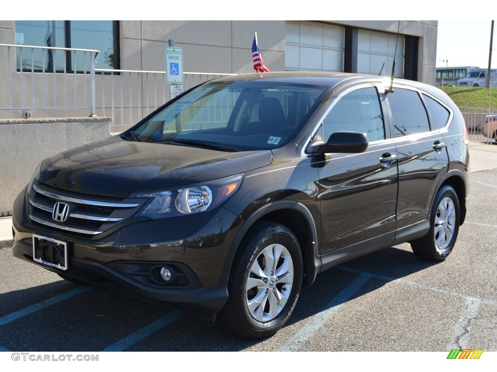 2013 CR-V EX AWD - Kona Coffee Metallic / Black photo #7