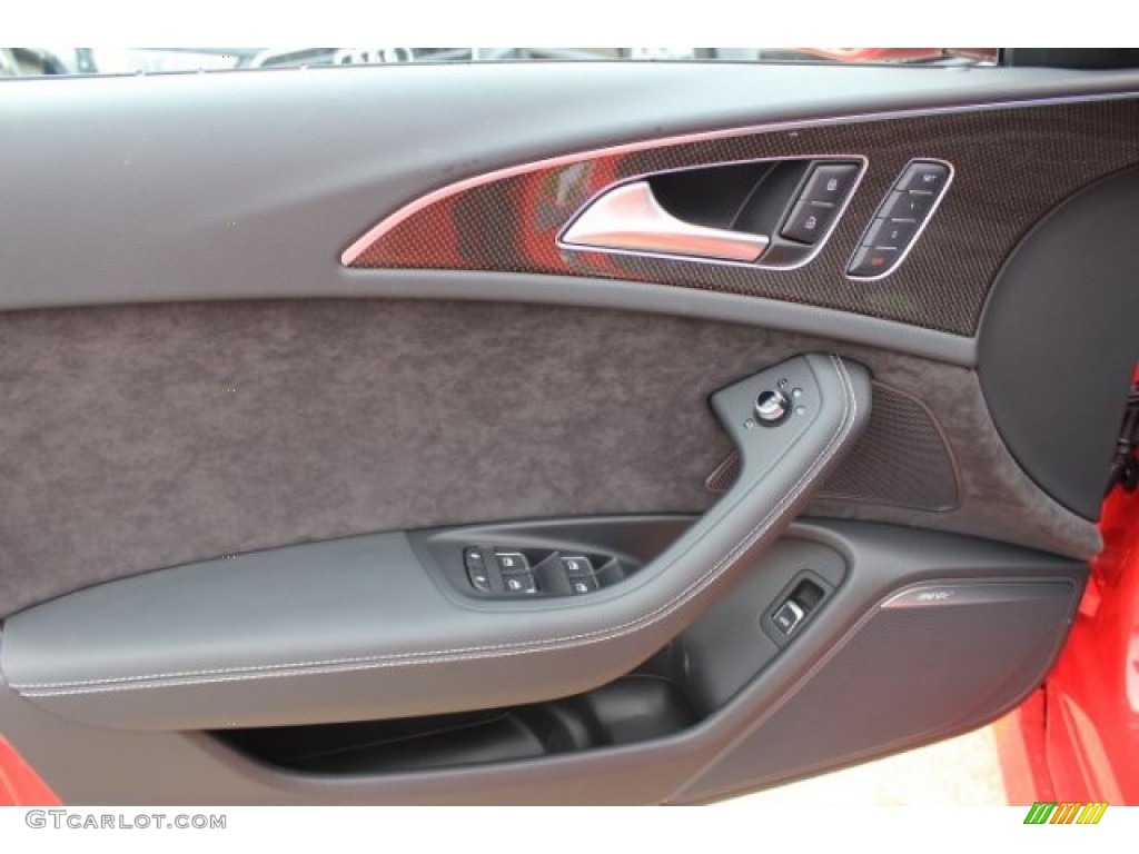 2016 Audi S6 4.0 TFSI Prestige quattro Black Door Panel Photo #108415401