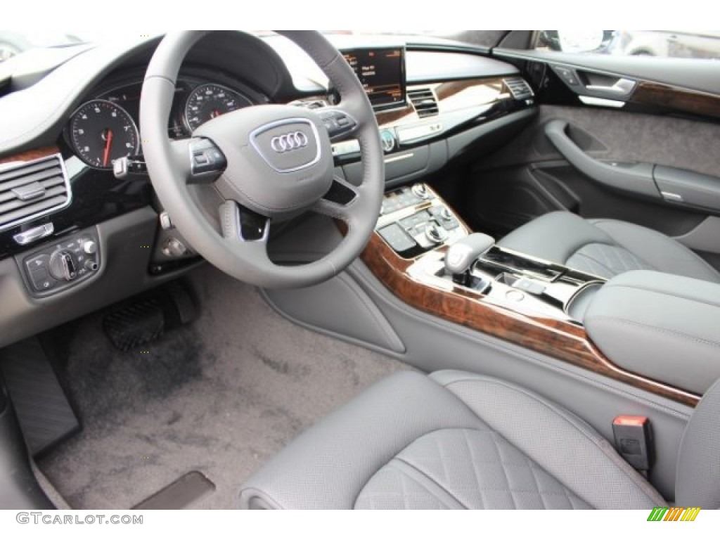 Black Interior 2016 Audi A8 L 4.0T quattro Photo #108416570