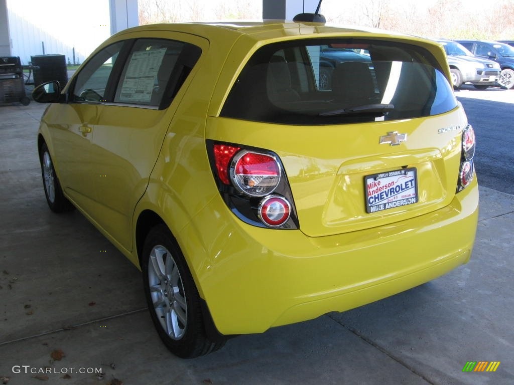 2016 Sonic LT Hatchback - Bright Yellow / Jet Black/Dark Titanium photo #3