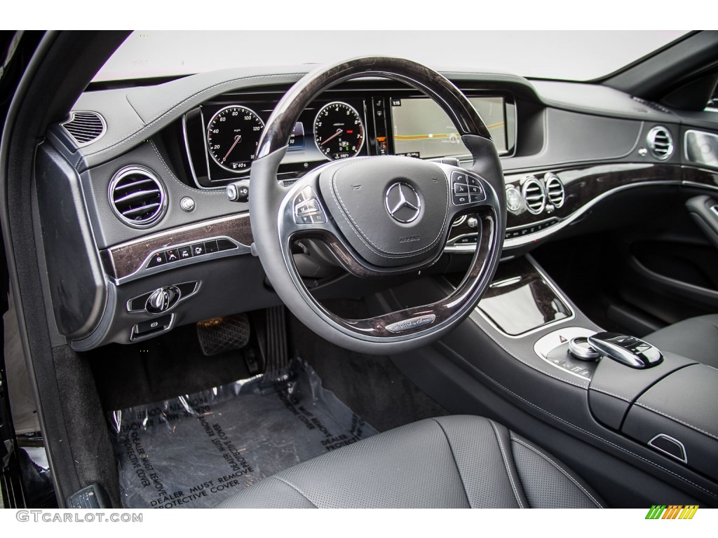 Black Interior 2016 Mercedes-Benz S 550 Sedan Photo #108422541