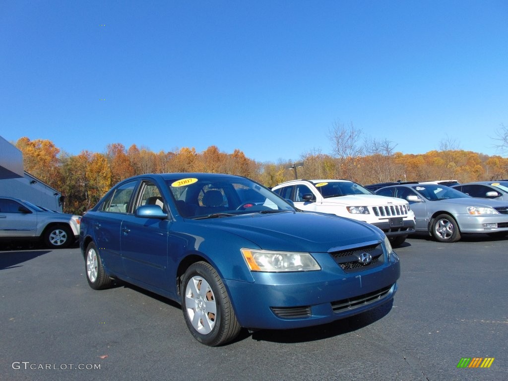 2007 Sonata GLS - Aqua Blue / Gray photo #28