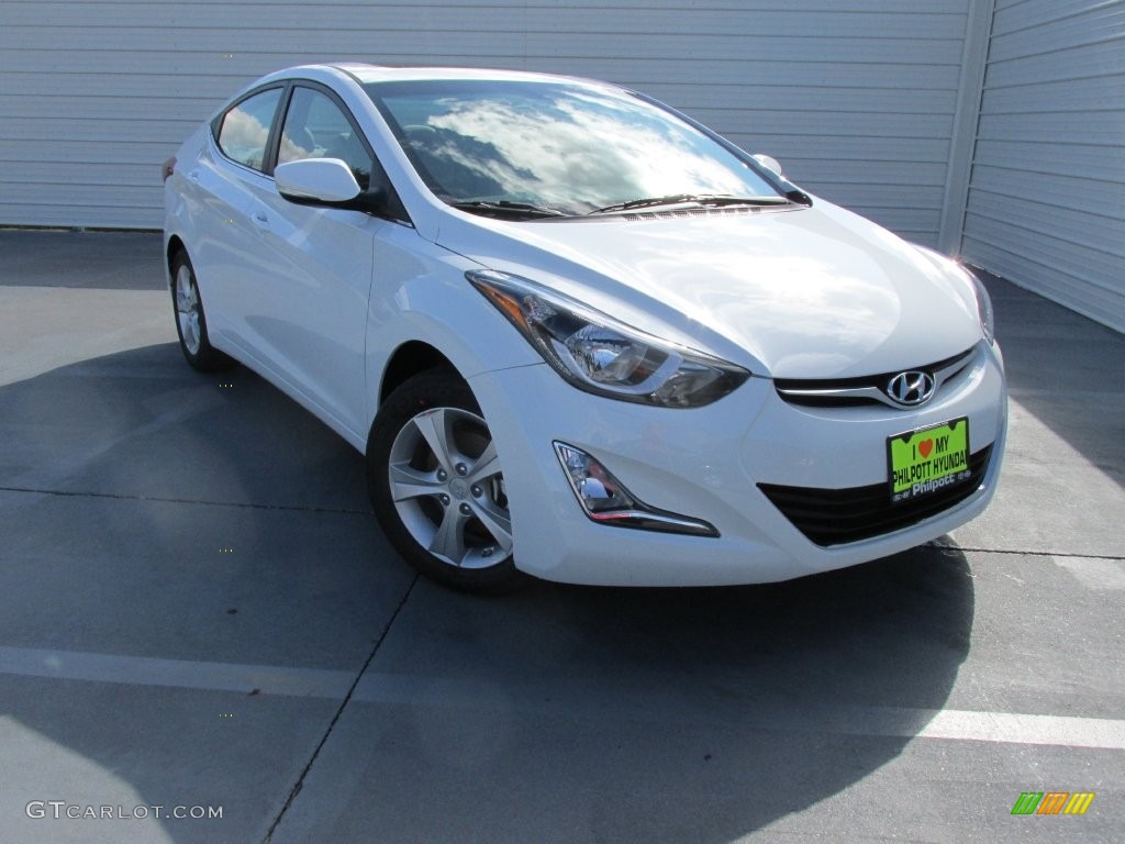 2016 Elantra Value Edition - White / Beige photo #1