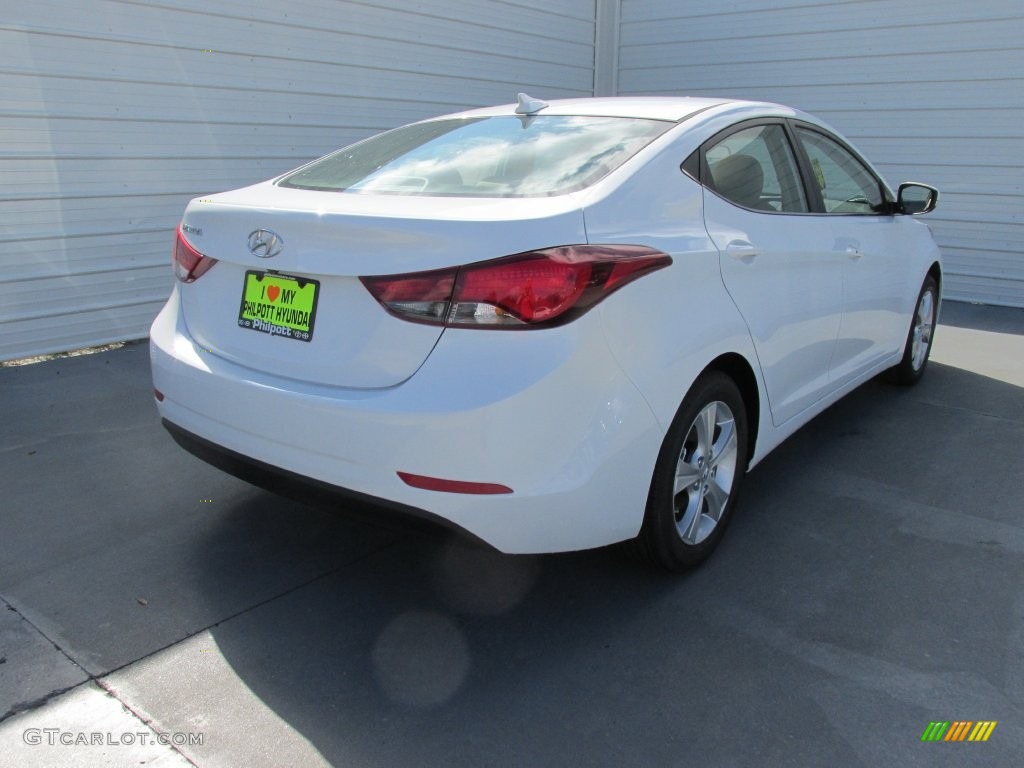 2016 Elantra Value Edition - White / Beige photo #4
