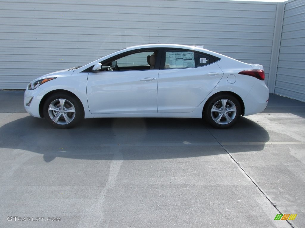 2016 Elantra Value Edition - White / Beige photo #6