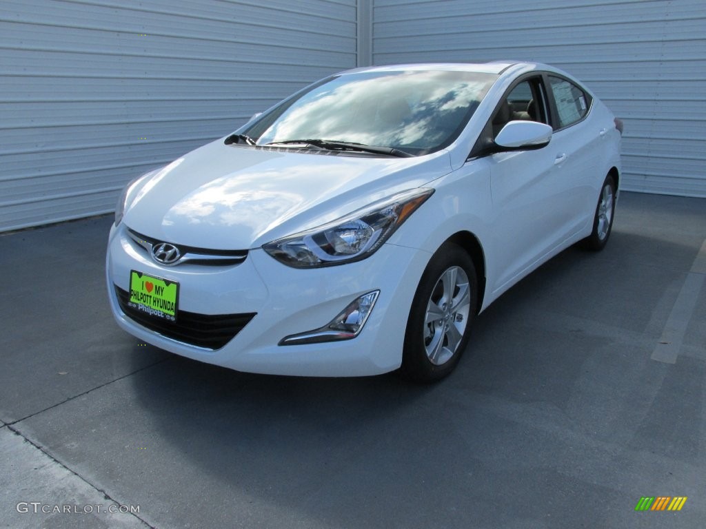 2016 Elantra Value Edition - White / Beige photo #7