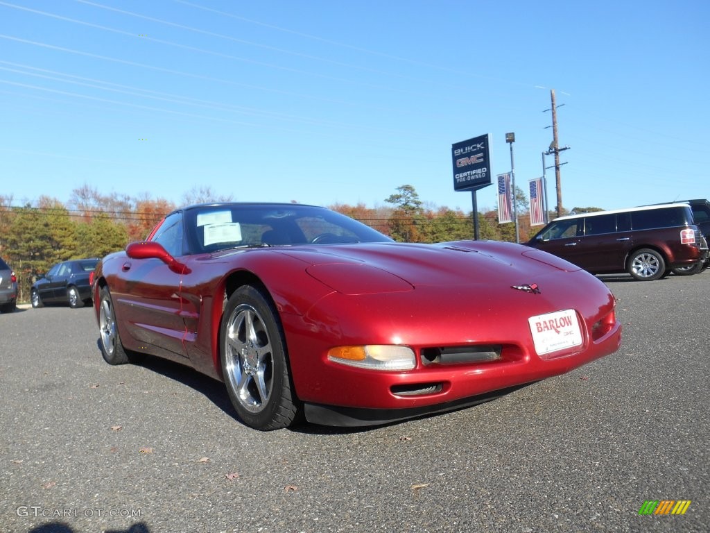 2002 Corvette Coupe - Magnetic Red II Metallic / Black photo #1