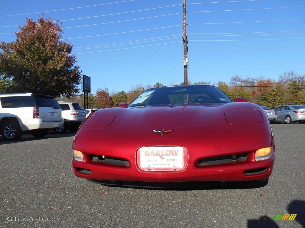 2002 Corvette Coupe - Magnetic Red II Metallic / Black photo #3