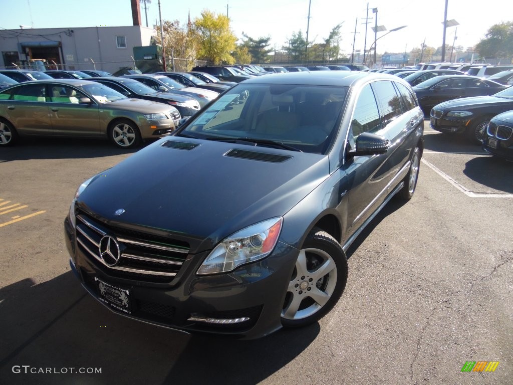 2012 R 350 4Matic - Steel Grey Metallic / Almond/Beige photo #1