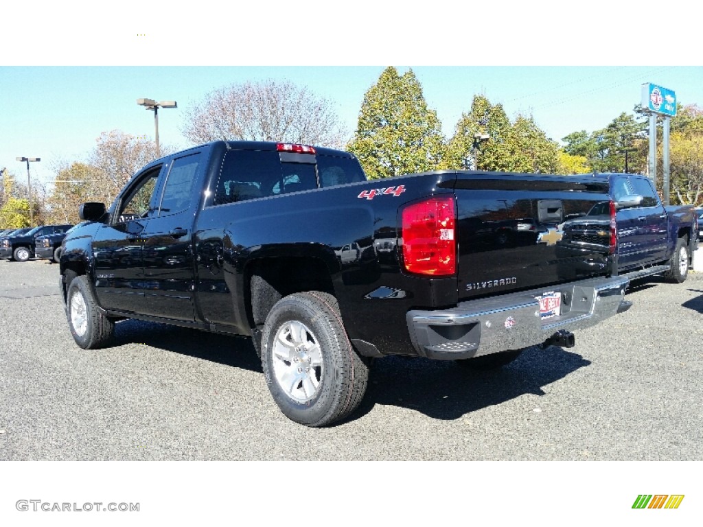 2016 Silverado 1500 LT Double Cab 4x4 - Black / Jet Black photo #4