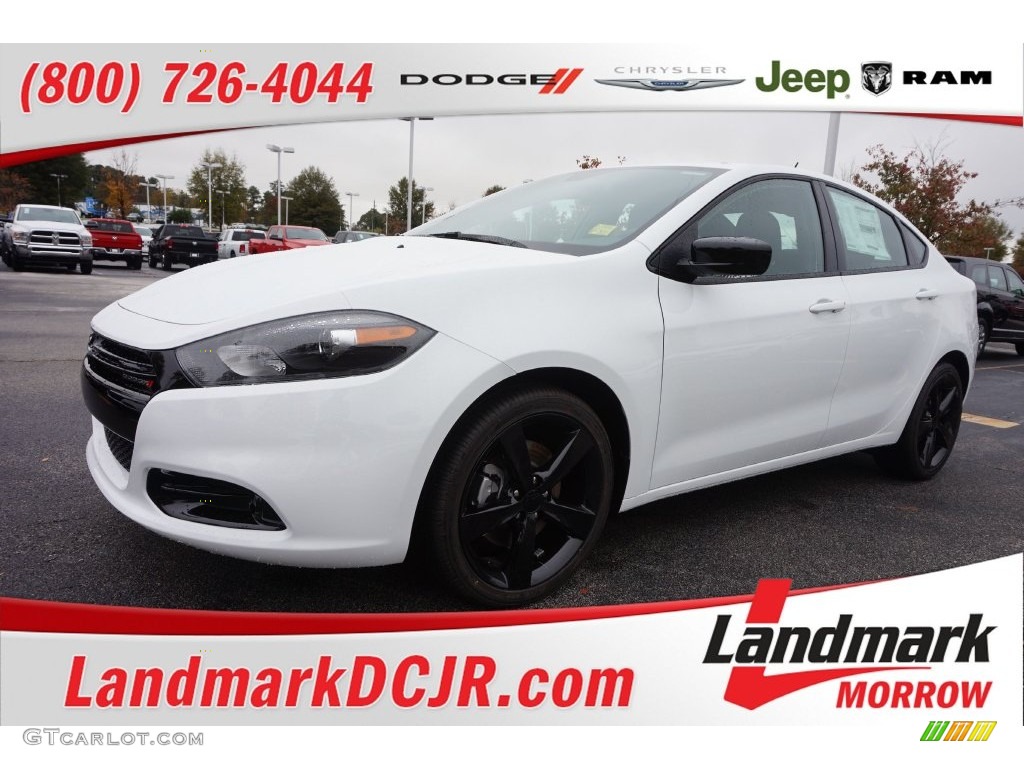 2016 Dart SXT Rallye Blacktop - Bright White / Black/Light Tungsten photo #1