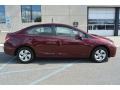 2013 Crimson Red Pearl Honda Civic LX Sedan  photo #2