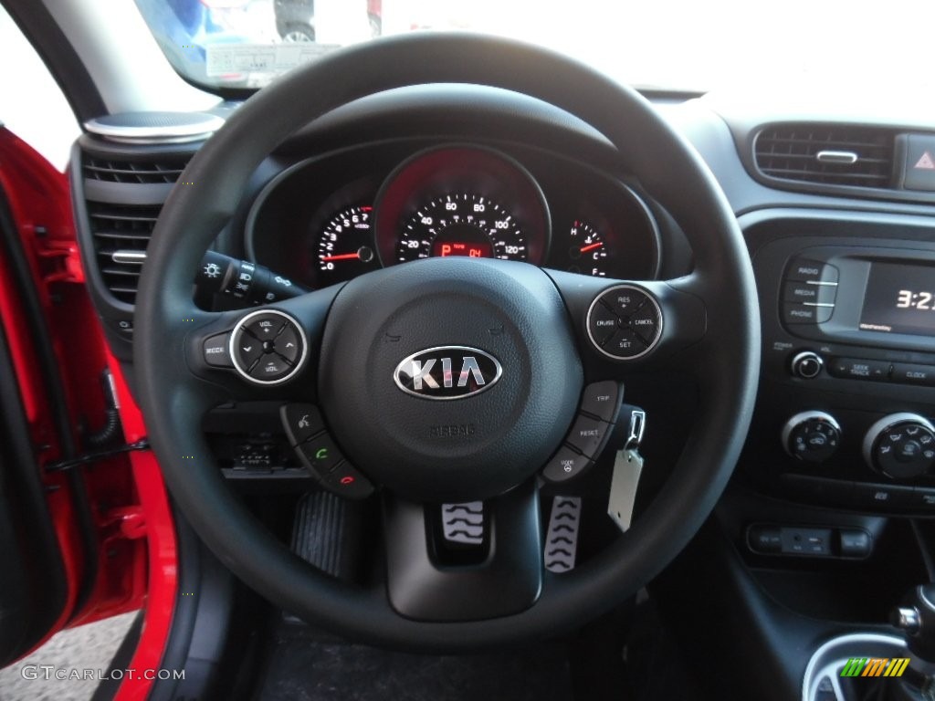 2016 Kia Soul ! Black Steering Wheel Photo #108444949
