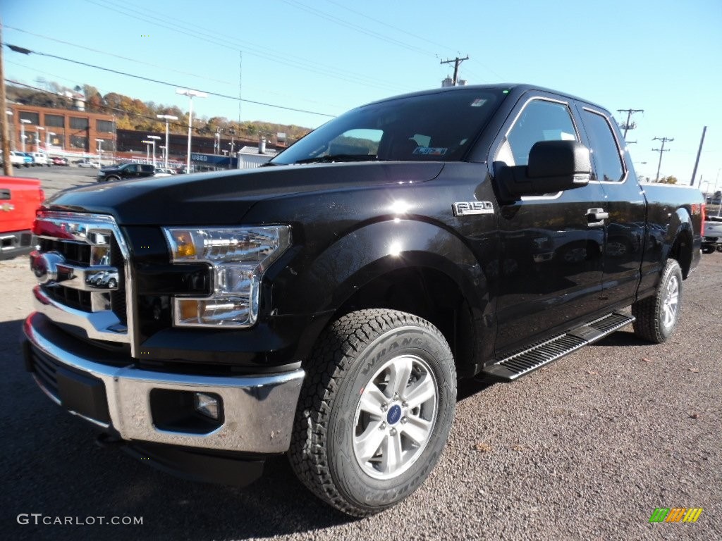 2016 F150 XLT SuperCab 4x4 - Shadow Black / Medium Earth Gray photo #7