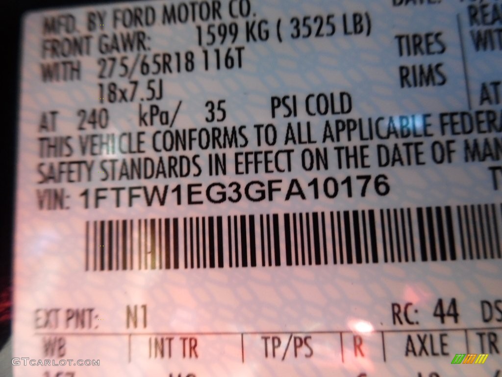 2016 F150 Color Code N1 for Blue Jeans Photo #108449629