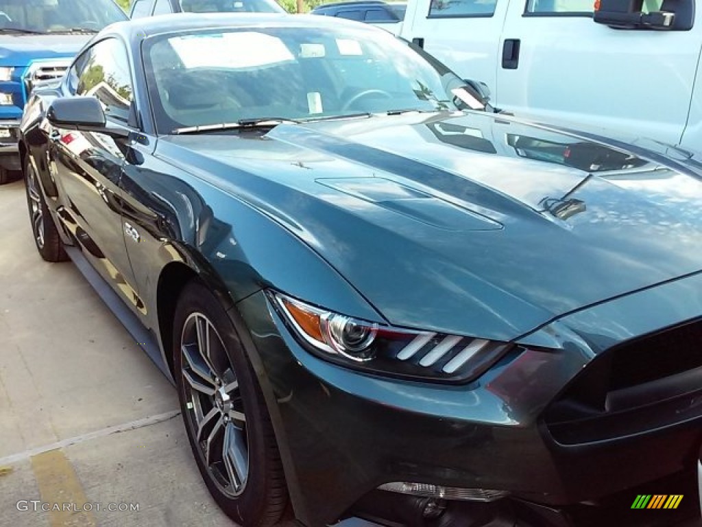 2016 Mustang GT Coupe - Guard Metallic / Ebony photo #1