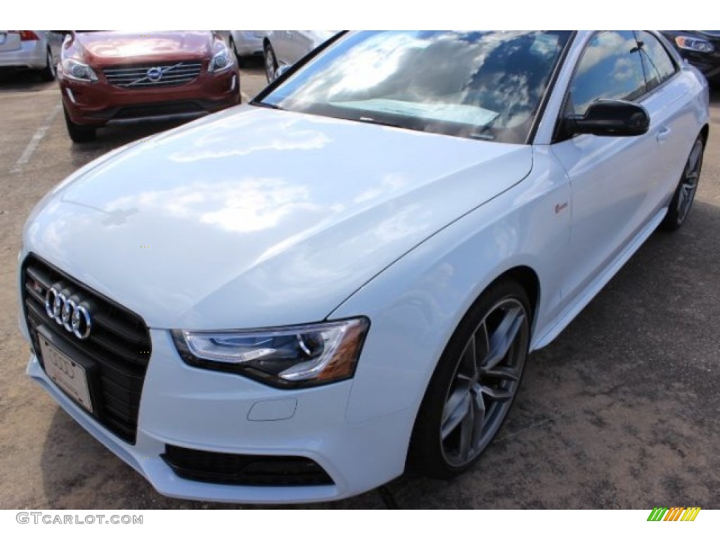 2016 S5 Premium Plus quattro Coupe - Glacier White Metallic / Black photo #3