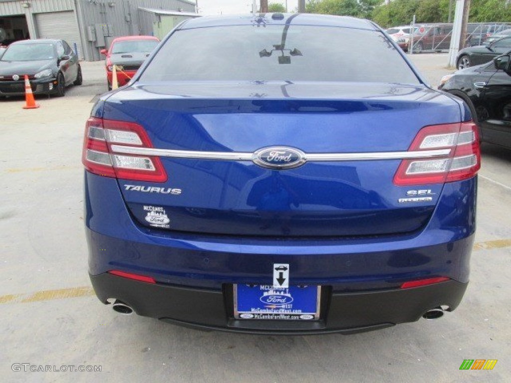 2015 Taurus SEL - Deep Impact Blue Metallic / Charcoal Black photo #11
