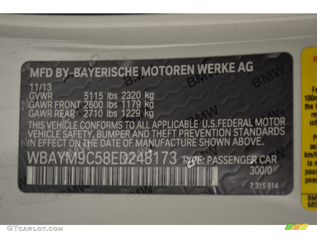2014 BMW 6 Series 650i Coupe Color Code Photos