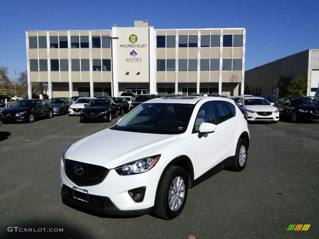 2013 CX-5 Touring AWD - Crystal White Pearl Mica / Sand photo #3