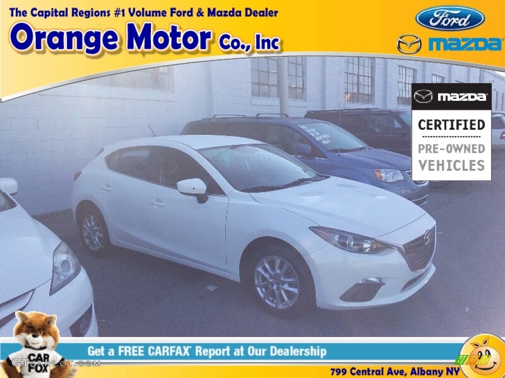 2014 MAZDA3 i Touring 5 Door - Snowflake White Pearl / Black photo #1