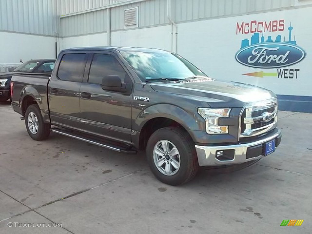 2015 F150 XLT SuperCrew - Magnetic Metallic / Medium Earth Gray photo #1