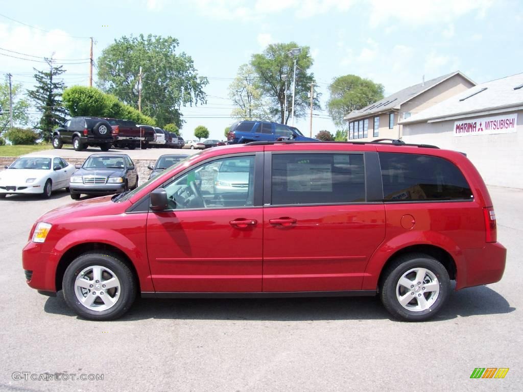 2009 Grand Caravan SE - Inferno Red Crystal Pearl / Medium Slate Gray/Light Shale photo #7