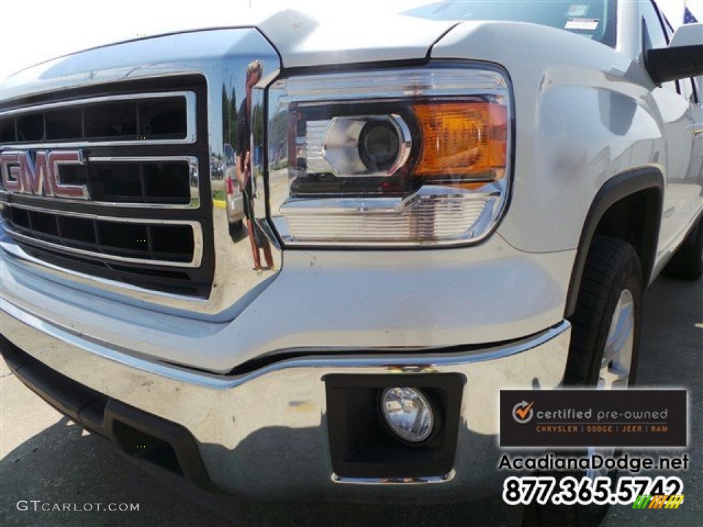 2014 Sierra 1500 SLE Crew Cab - White Diamond Tricoat / Jet Black/Dark Ash photo #2