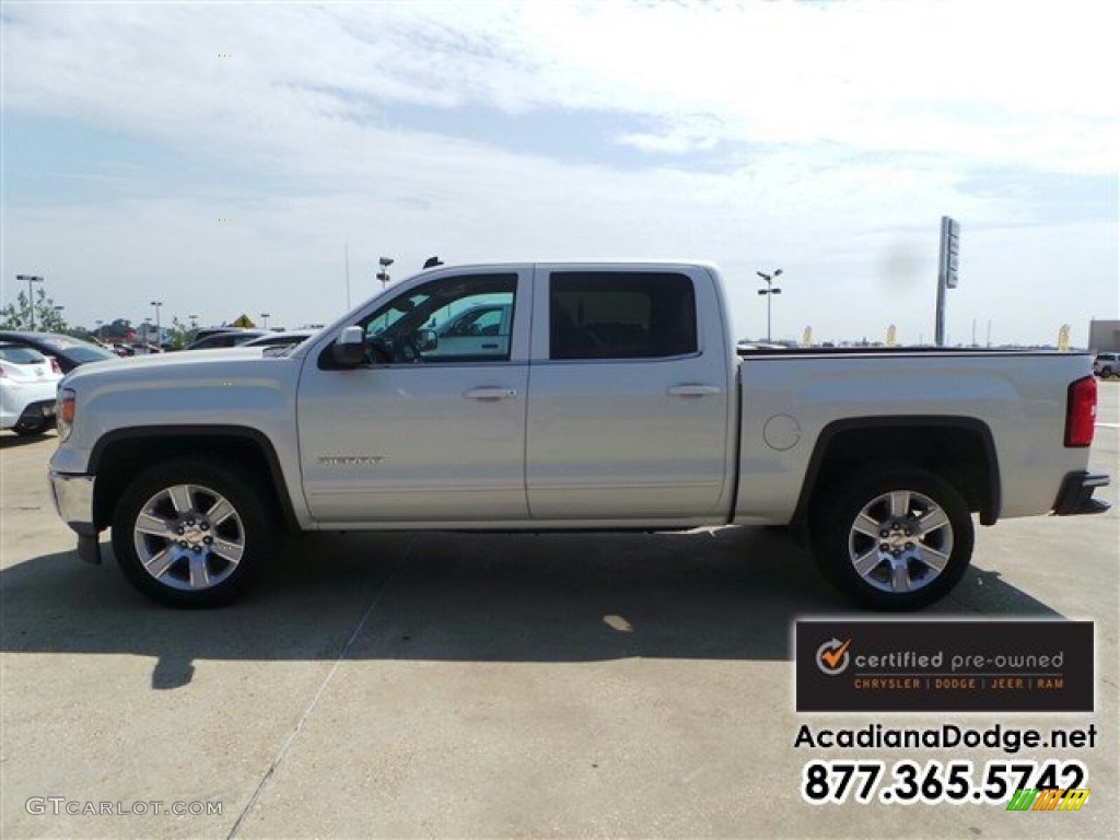 2014 Sierra 1500 SLE Crew Cab - White Diamond Tricoat / Jet Black/Dark Ash photo #3