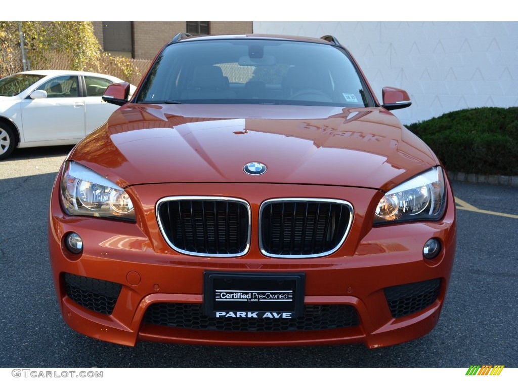 2013 X1 xDrive 28i - Valencia Orange / Black photo #7