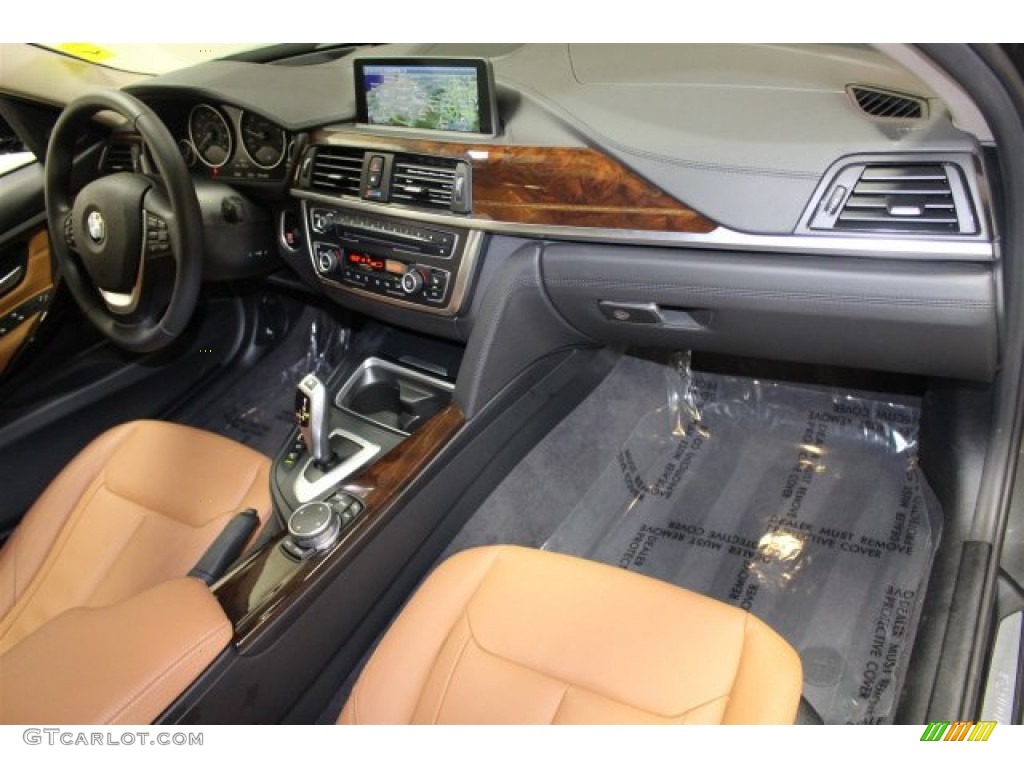 2015 BMW 3 Series ActiveHybrid 3 Saddle Brown Dashboard Photo #108468640