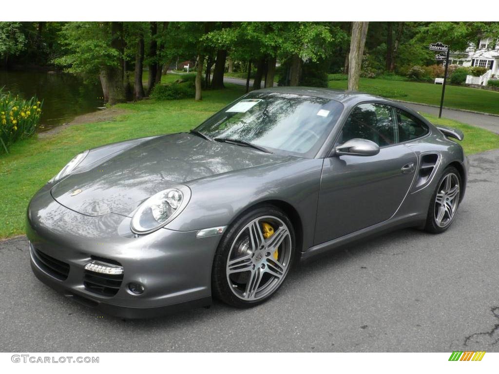 2007 911 Turbo Coupe - Meteor Grey Metallic / Natural Leather Grey photo #1