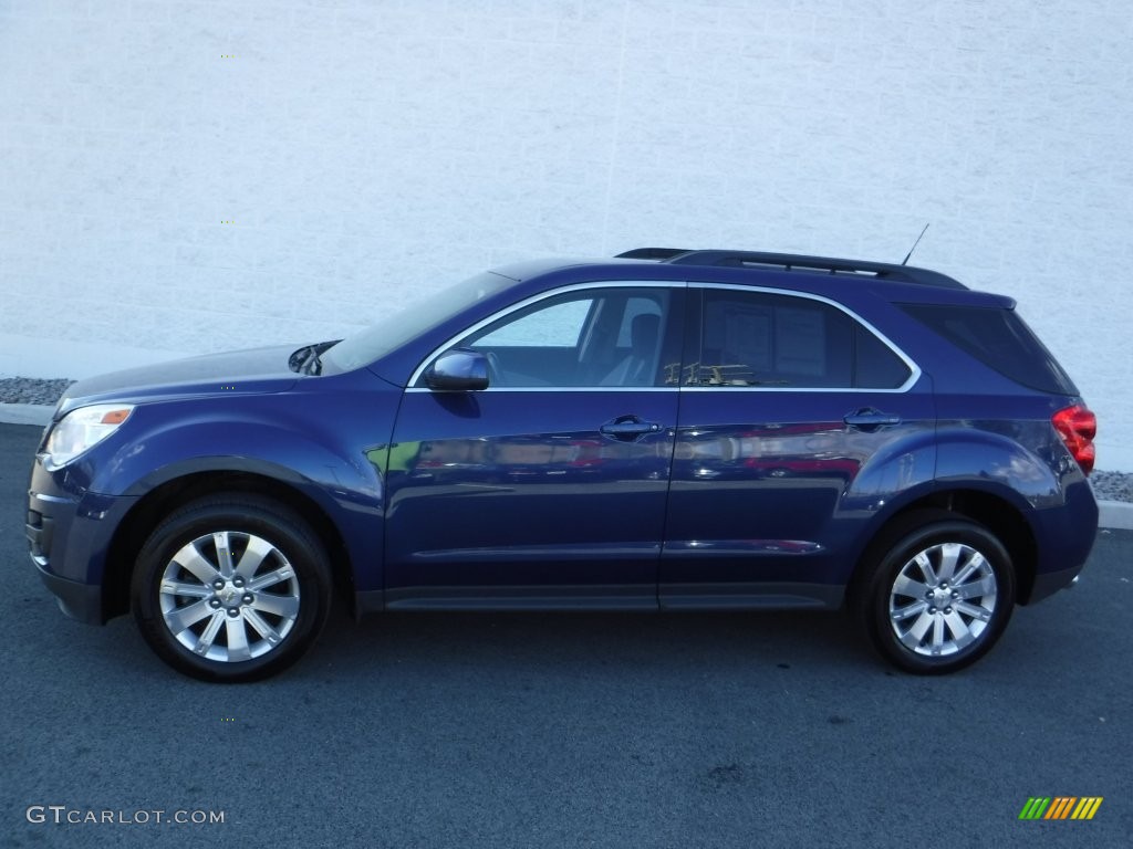 2010 Equinox LT AWD - Navy Blue Metallic / Jet Black/Light Titanium photo #2